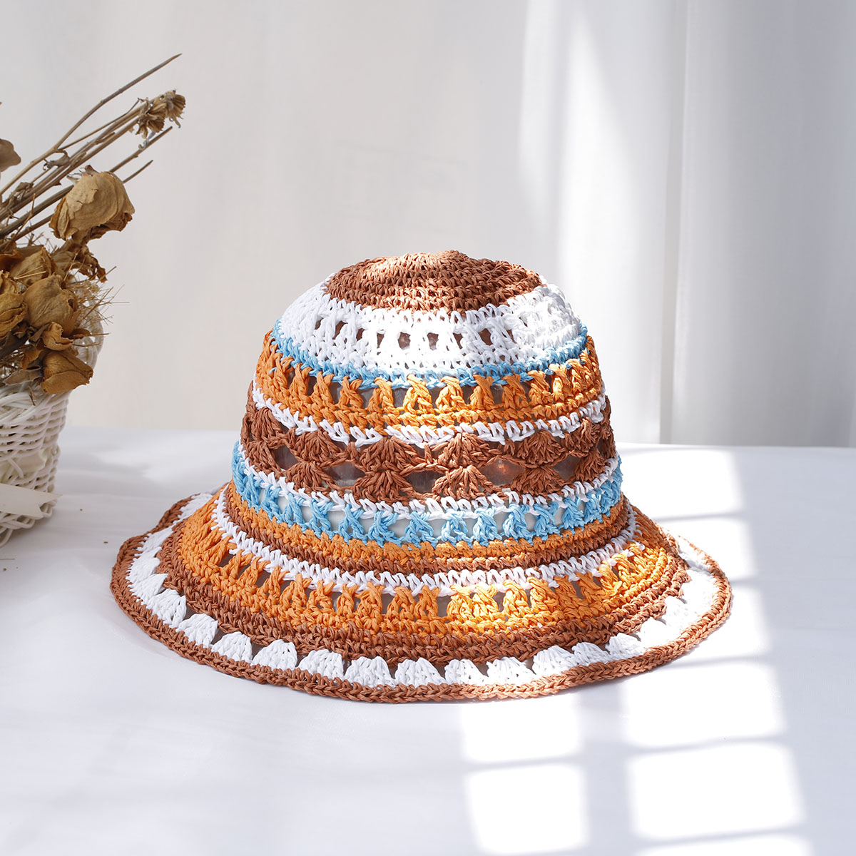 Bucket Hat Straw - Czapki damskie nowy modny styl kapelusz